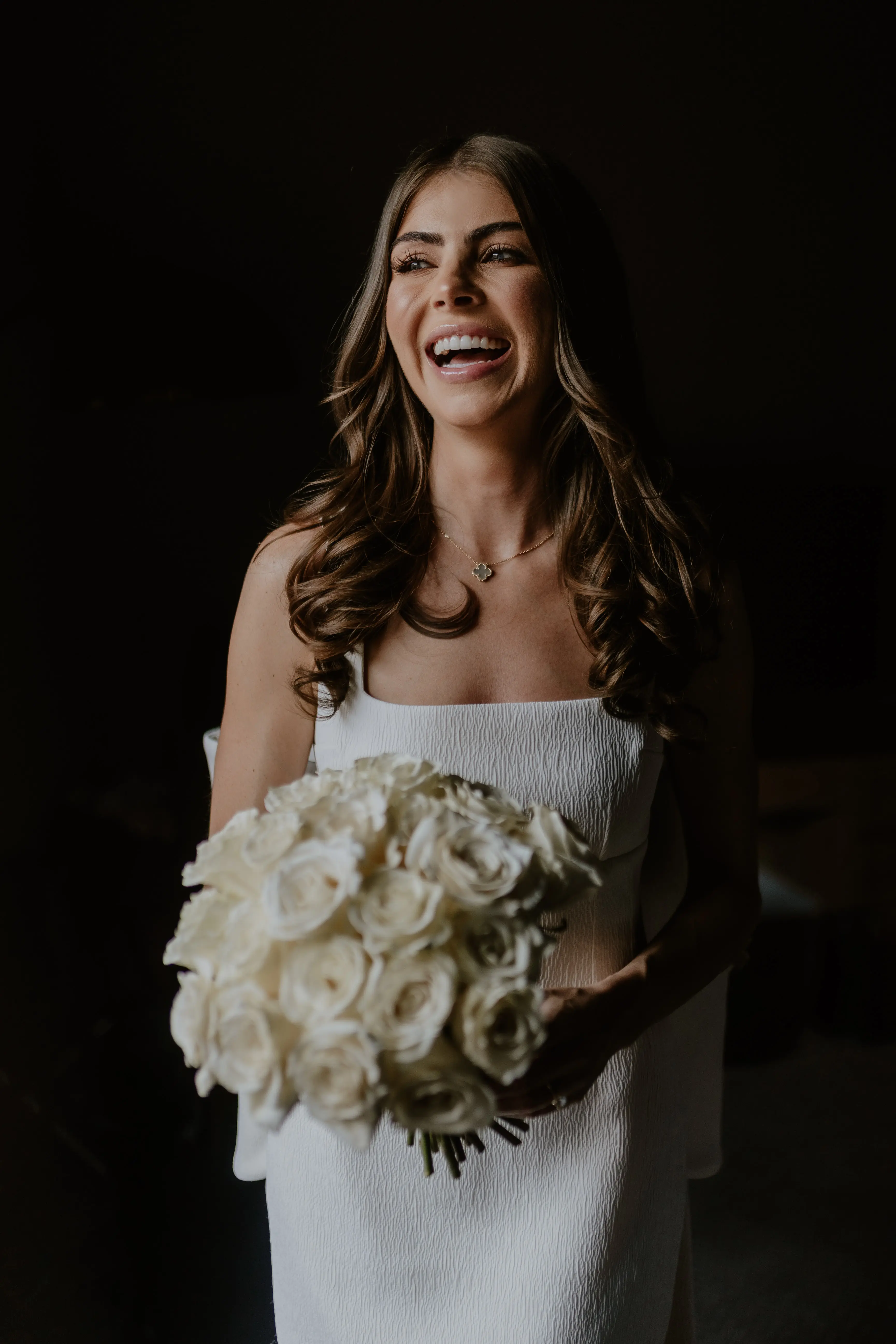 Sefton Palm house wedding venue. modern white wedding bridal bouquet